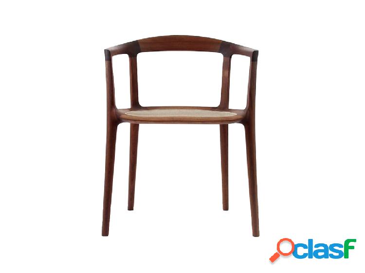 Miyazaki Chair Factory DC10 Sedia - Noce Ebano/Mesh Beige