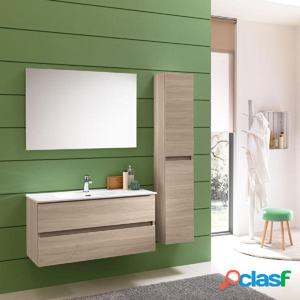 Mobile da bagno sospeso Kora13 cm 130x190x46 olmo rosseau