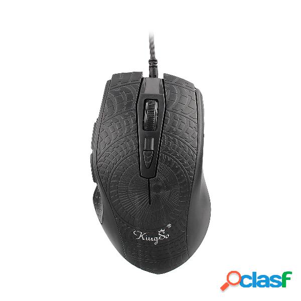 Mouse da gioco cablato 5500 DPI 7 Pulsanti LED Mouse ottico