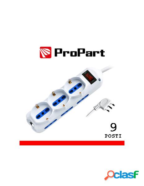 Multipresa 9pos bipasso + bipasso/schuko spina10a + inter.
