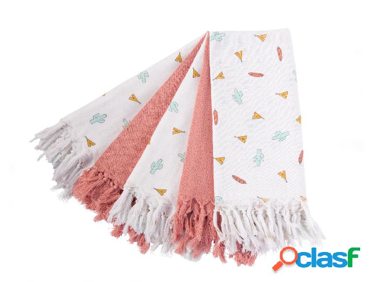 Mussole Childhome con Frange 5 Pz Multicolor