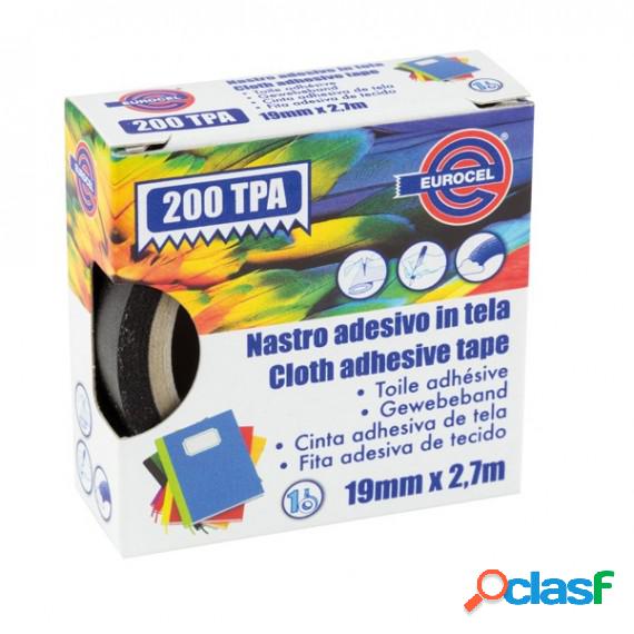 Nastro adesivo telato TPA 200 - 19mm x 2,7 mt - bianco -