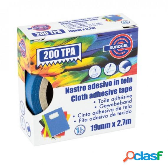 Nastro adesivo telato TPA 200 - 19mm x 2,7 mt - blu -