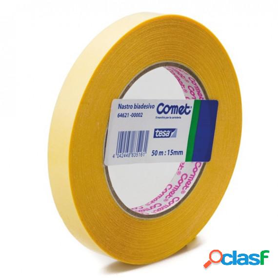 Nastro biadesivo - 50 mt x 15 mm - trasparente - Tesa