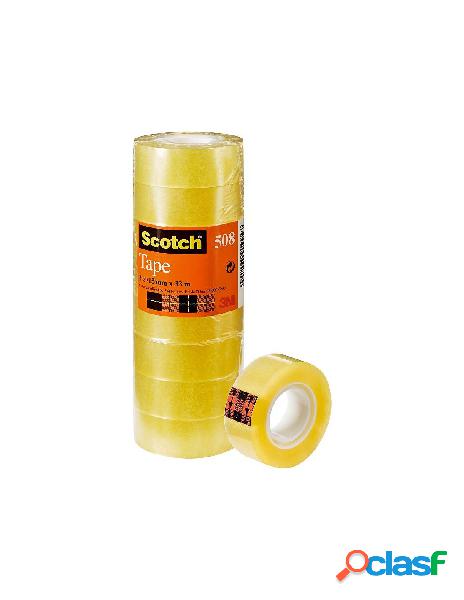 Nastro trasparente scotch 508, 10 rotoli, 15 mm x 33 m