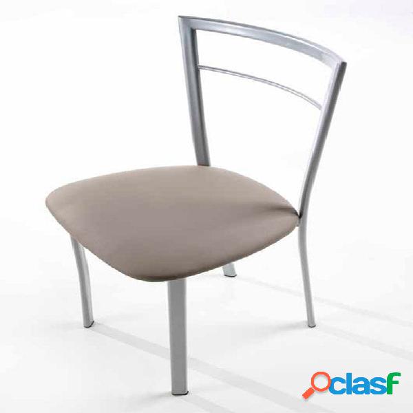 Nicole - Set da 4 Sedia living struttura in metallo seduta