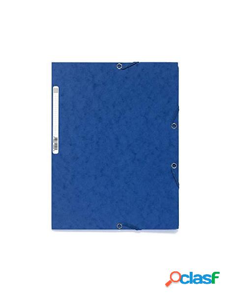 Nobrand - cartellina con elastici, 24x32 cm, blu exacompta
