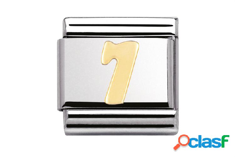 Nomination Numero 7 Composable acciaio e oro acciaio oro
