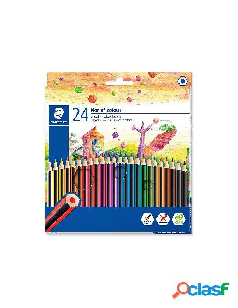 Noris colour, astuccio con 24 matite colorate esagonali, in