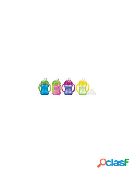 Nuby - bicchiere bimbo nuby nv0404003 con manici assortito