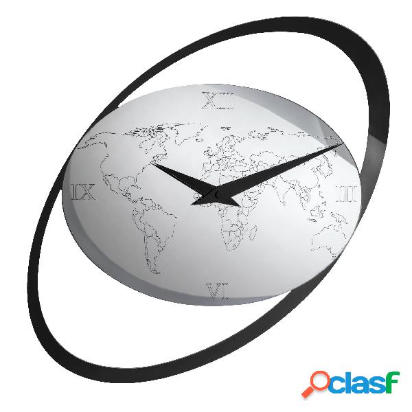 OROLOGIO MEDIO HOURS, 70x70H5.5 cm, colore Argento