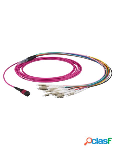 Oem - cavo patch a 12 fibre multiconnessione mtp-f/lc om4 2m