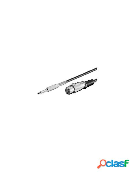 Oem - cavo xlr cannon femmina a jack 6.35 maschio 6 mt. mono