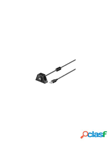 Oem - prolunga usb 2.0 fissabile con viti 2 m nero