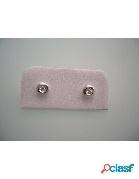 Orecchini oro bianco e diamanti naturali ct. 0.04 - 2411117