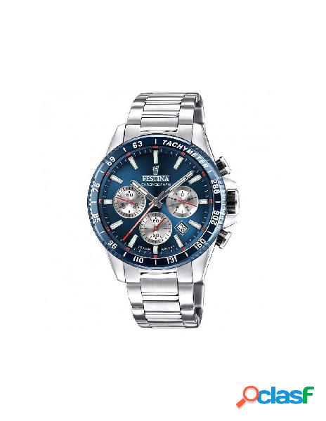 Orologio FESTINA Gent Chrono in acciaio F20560/2 Silver Blue