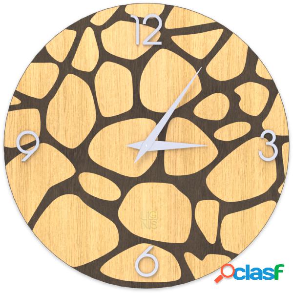 Orologio da parete NATURE STONES 40x3xH40cm con intarsi in