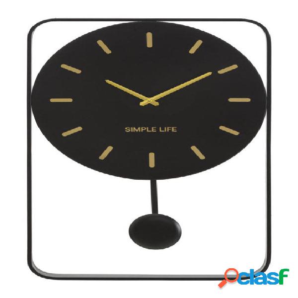 Orologio da parete moderno in metallo colore nero cm