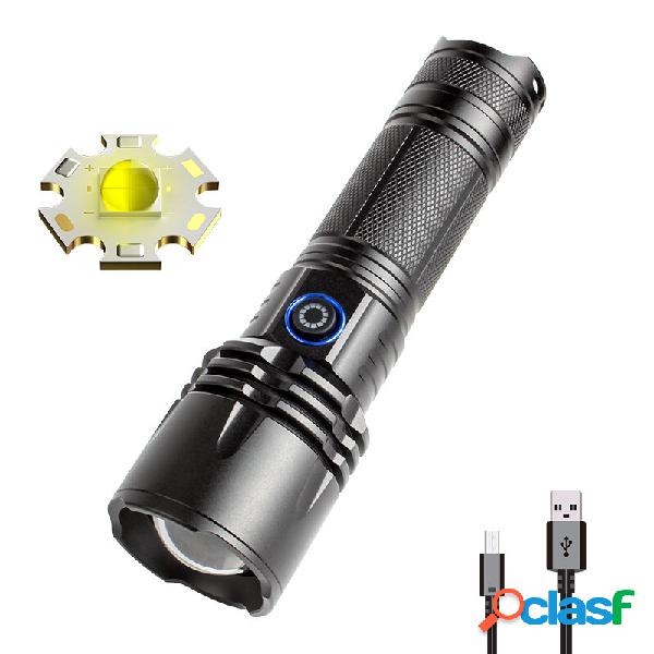 P50 LED Potente torcia zoomabile USB ricaricabile per