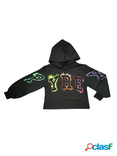PYREX Felpa con cappuccio e logo Nero