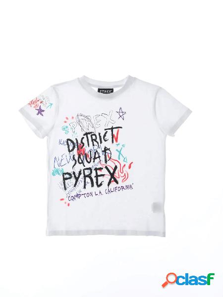 PYREX T-shirt a maniche corte con stampe multicolor Bianco