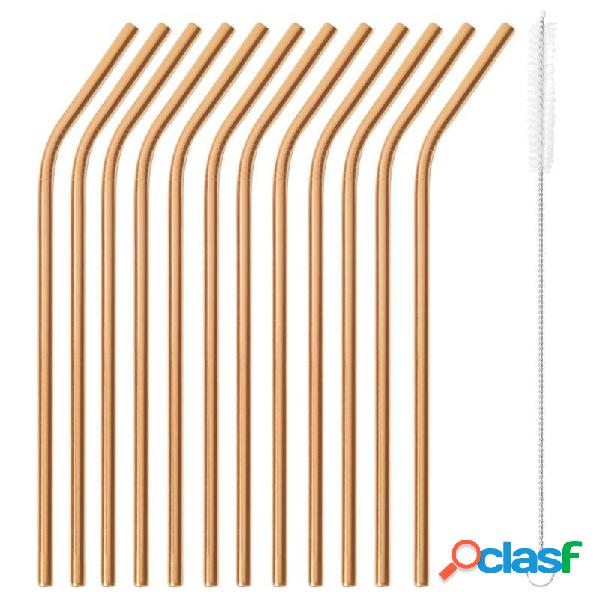 Paderno Cannucce Cocktail Curve Rame Set 12 Pz in Acciaio