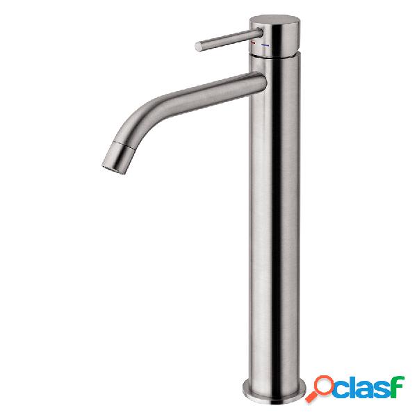 Paffoni miscelatore lavabo alto in ottone finitura Steel