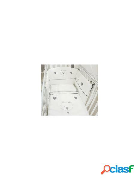 Pali - piumone lettino pali 0687moon moon set 3 pezzi bianco