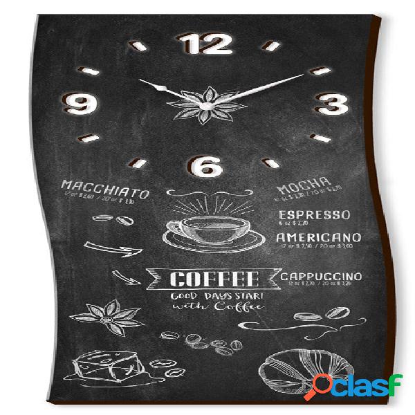 Pannello decorativo in legno con orologio da cucina tema