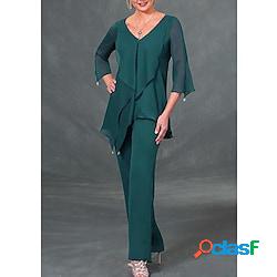 Pantalone Abito da cerimonia per signora Elegante A V Lungo