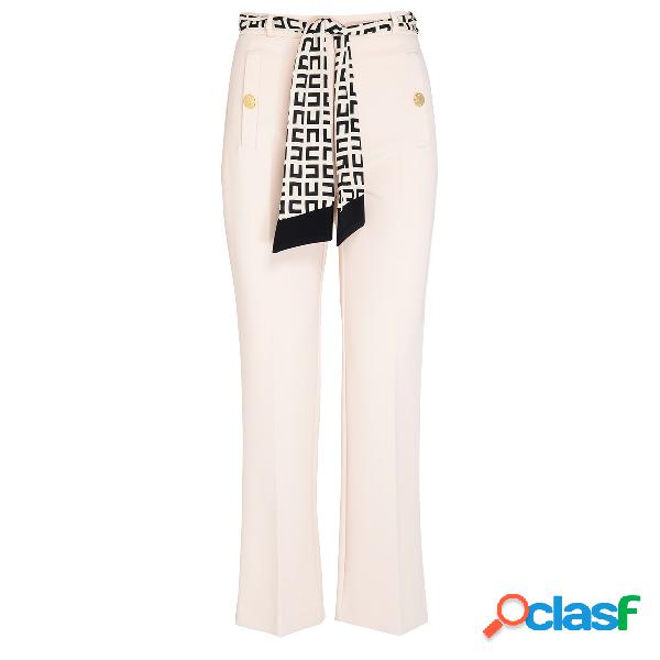 Pantalone aderente Elisabetta Franchi in doppio crepe burro