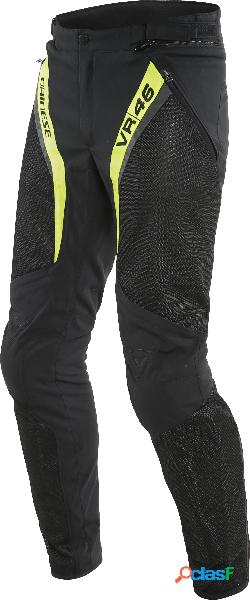 Pantaloni moto estivi Dainese Vr46 Grid Air Nero Giallo Fluo