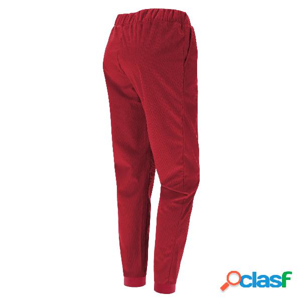 Pantaloni sportivi tapered in velluto a coste