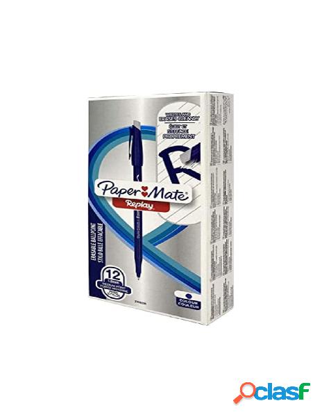 Paper mate - confezione da 12 paper mate replay penna a