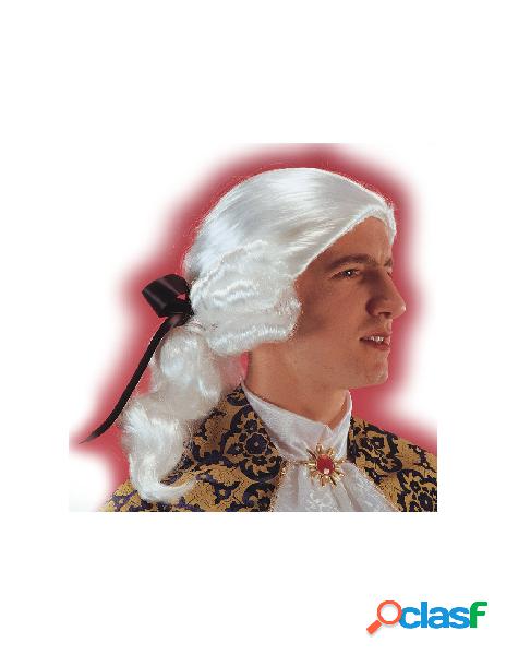 Parrucca cavaliere bianco in valigetta