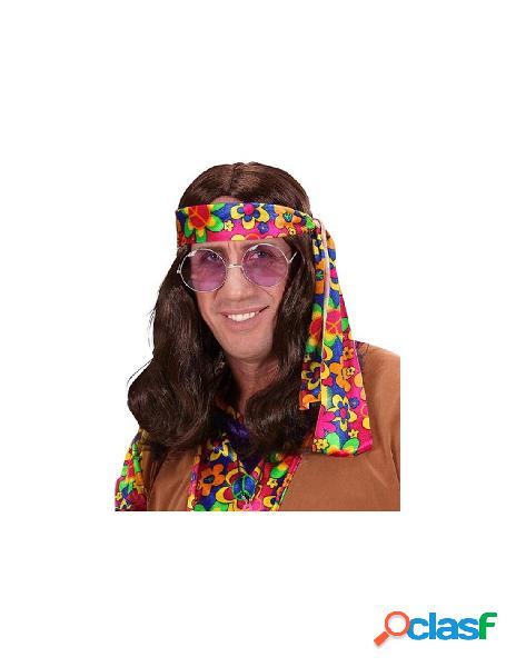 Parrucca hippie dude castana - in sacchetto