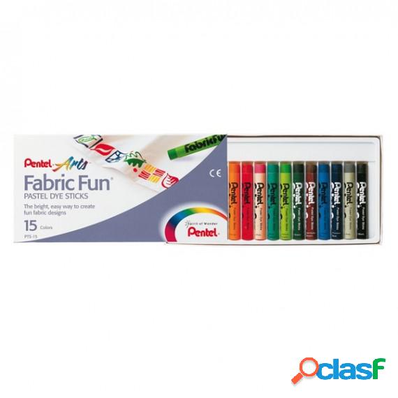 Pastelli per tessuto Fabric Fun - 15 colori assortiti -