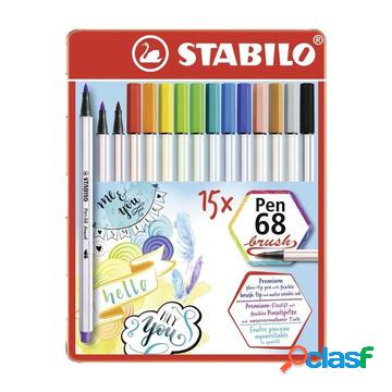 Pen 68 brush marcatore multicolore 15 pezzo(i)