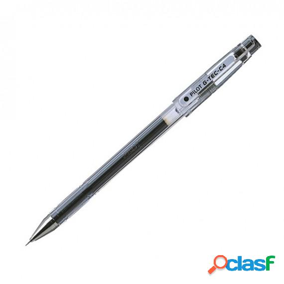 Penna a sfera Gel G Tec C4 - punta 0,4 mm - nero - Pilot