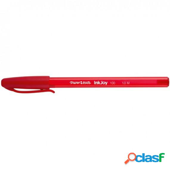 Penna a sfera con cappuccio Inkjoy 100 - punta 1,0mm - rosso