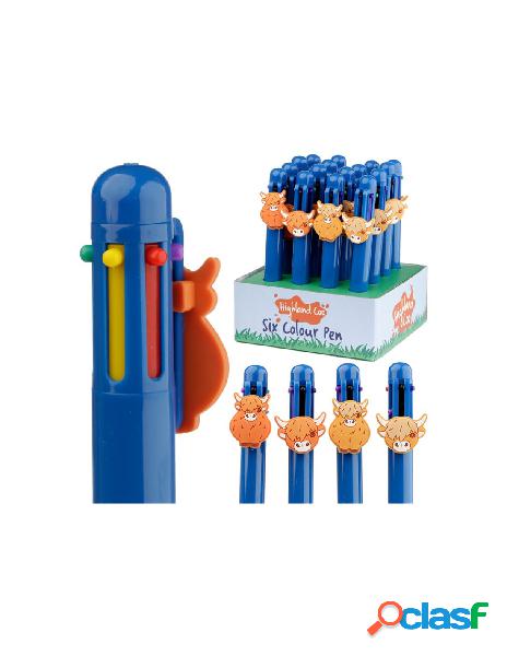 Penna multicolore (6 colori) bue scozzese
