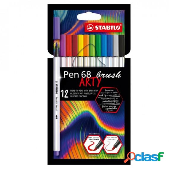 Pennarelli Pen 68 Brush Arty Line 568/18 - colori assortiti