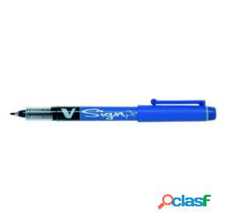 Pennarello V Signpen punta feltro - punta 2 mm - blu - Pilot