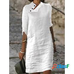 Per donna Abito casual Abito in lino Vestito a trapezio
