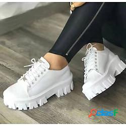 Per donna Scarpe da ginnastica Scarpe bianche Piatto Punta
