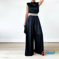 Per donna Tuta Tinta unica A collo alto Streetwear Feste Da