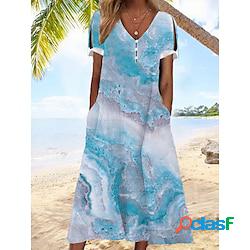 Per donna Vestito casual Abito linea A Abito estivo Pop art