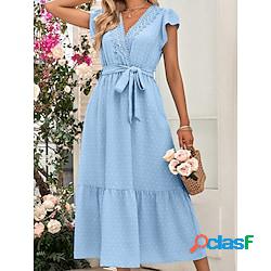 Per donna Vestito casual Vestito svasato Abito a fascia