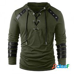 Per uomo Felpa con cappuccio Verde militare Nero Grigio