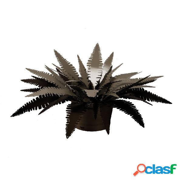 Pianta oggettistica felce grande in metallo, diam.100x50h,
